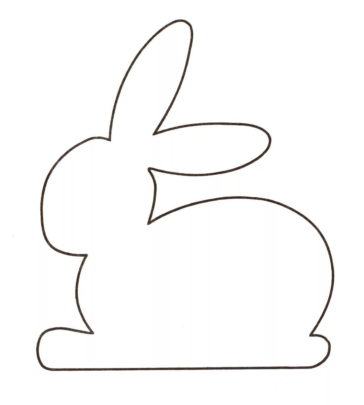 Контур кролика сзади