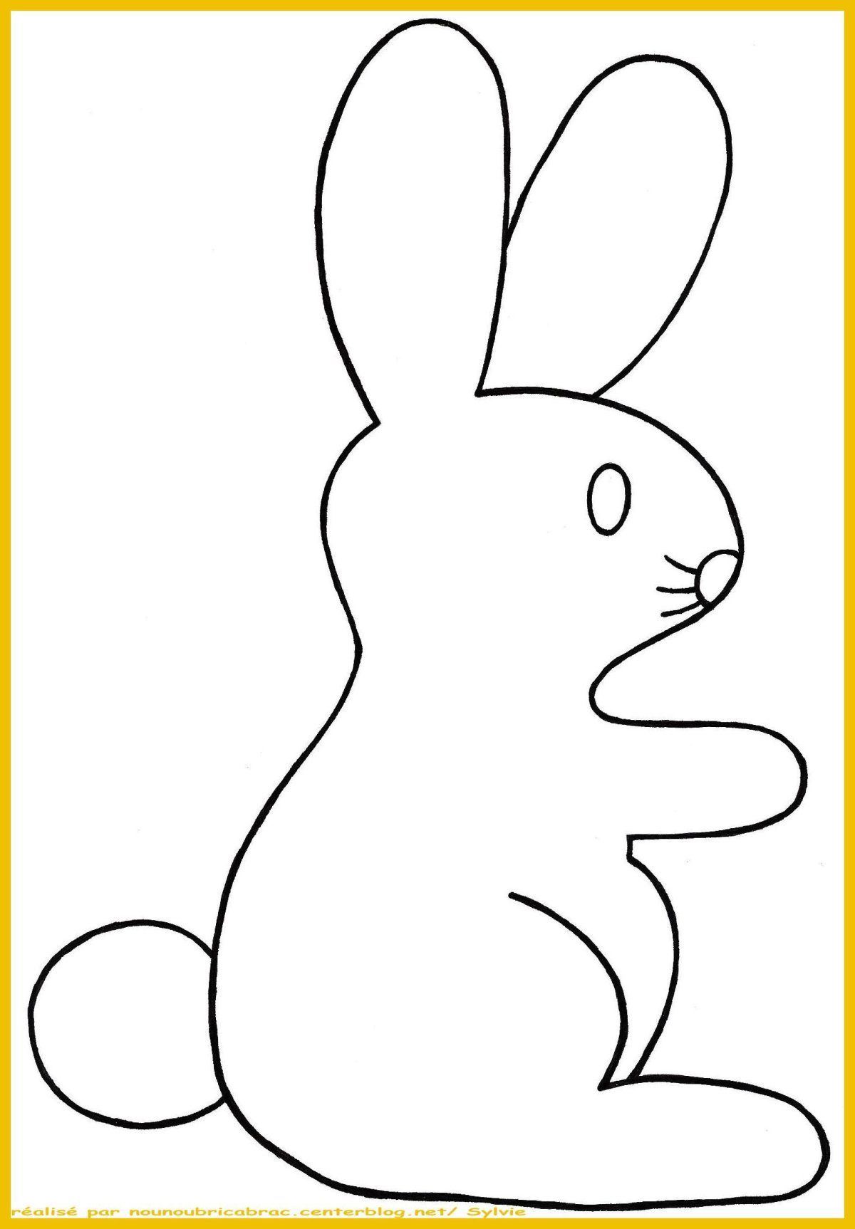 Заяц контур сзади