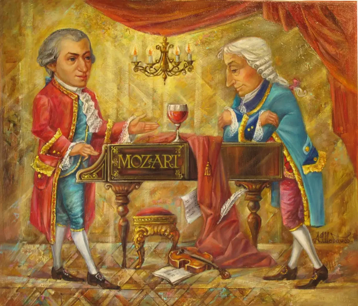 Моцарт и Сальери живопись