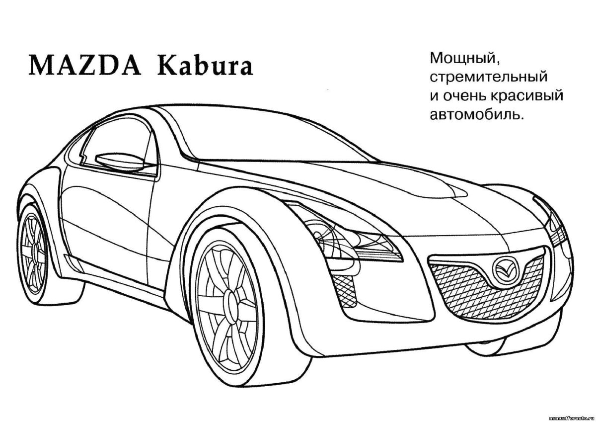 Раскраска Мазда СХ 5