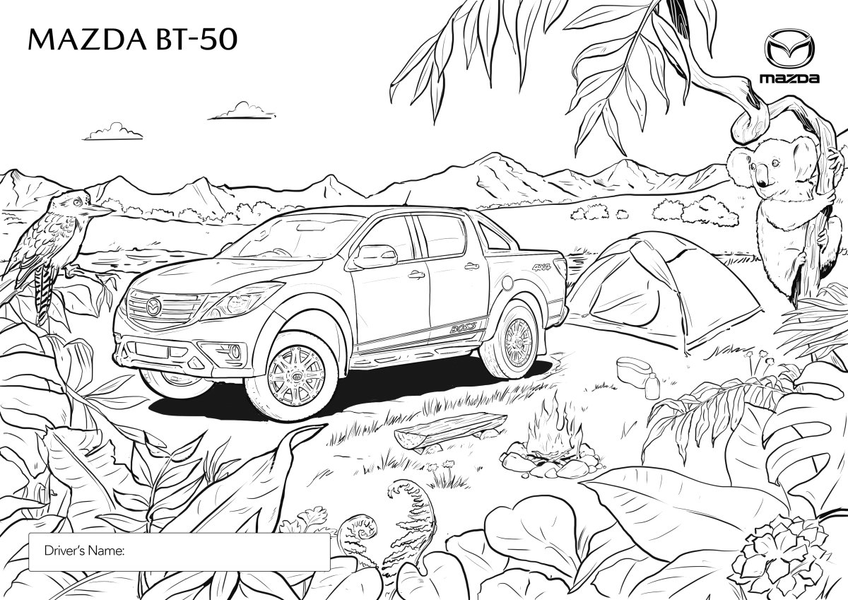 Mazda mx5 Miata рисунок