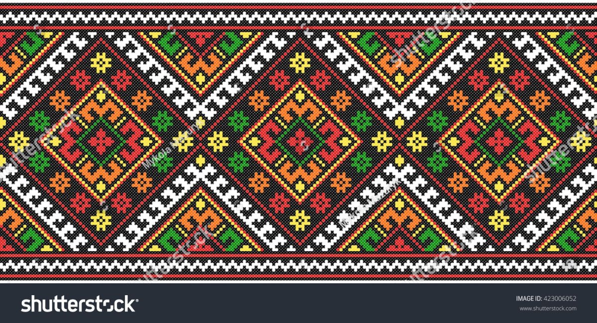 Туркменский орнамент в векторе