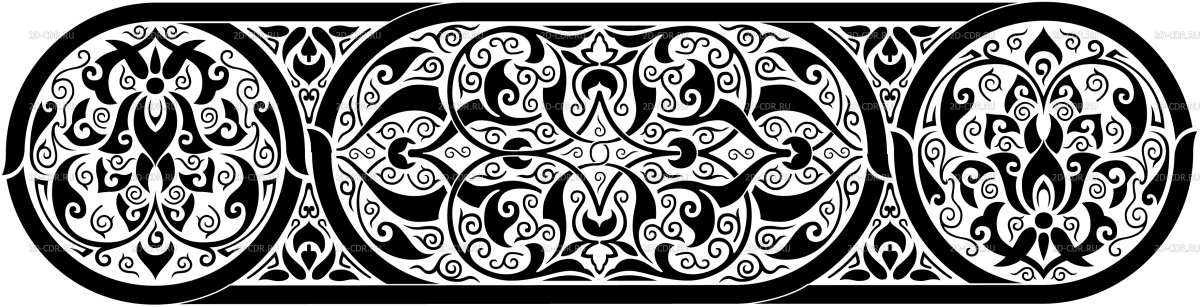 Туркменский орнамент в векторе