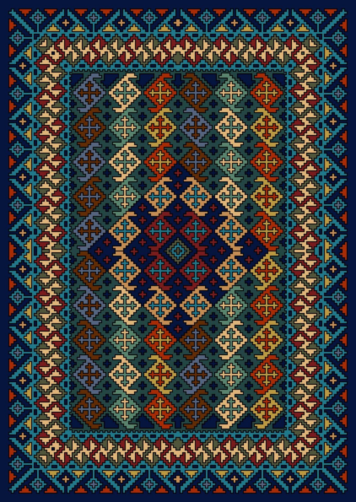 Ковровый орнамент Туркменистана