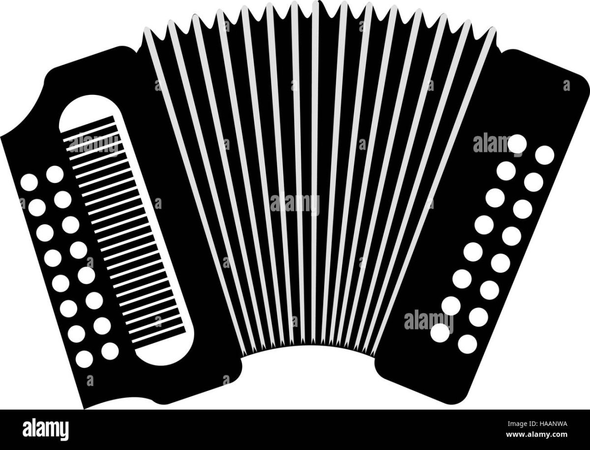 Гармошка рисунок карандашом