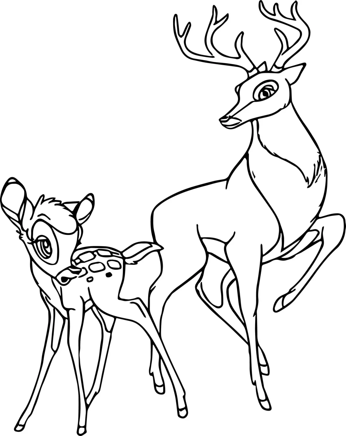 Олениха раскраска для детей