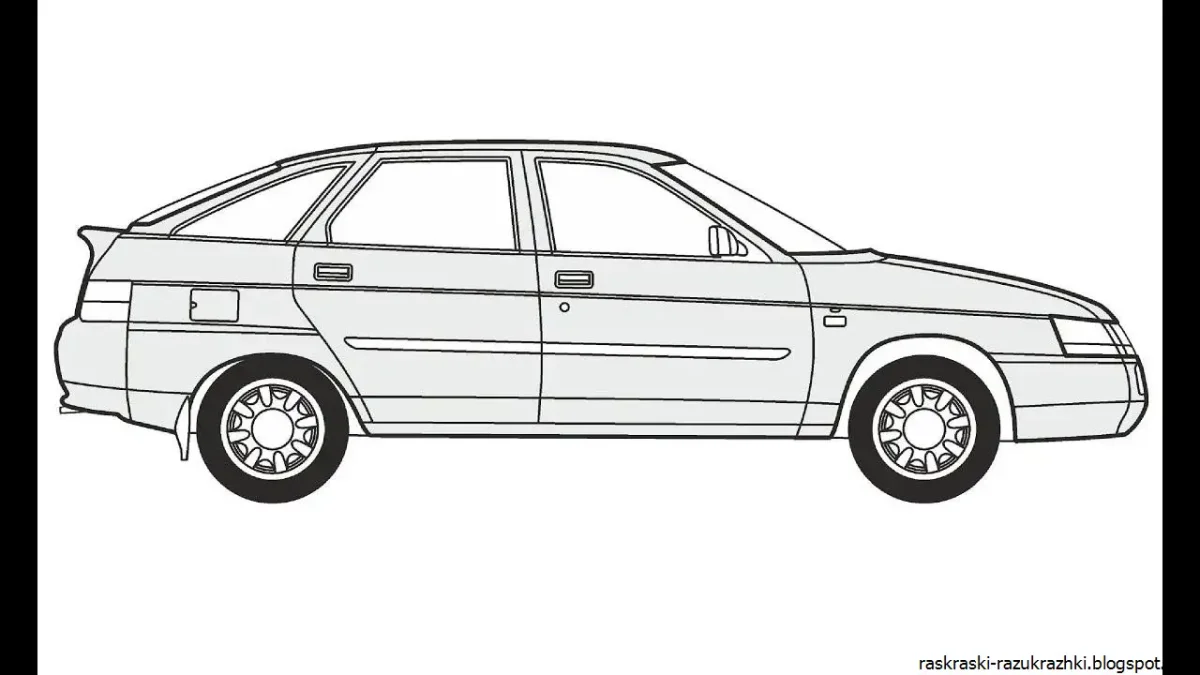 Раскраска ВАЗ 2114 Лада Приора