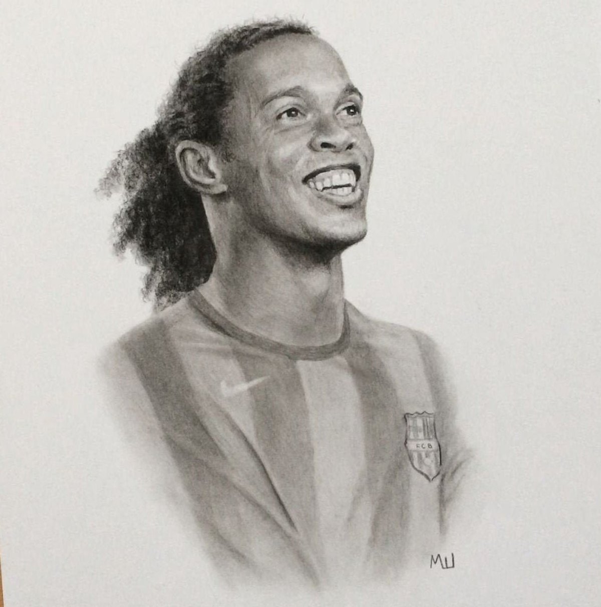 Портрет рисунок Роналдиньо