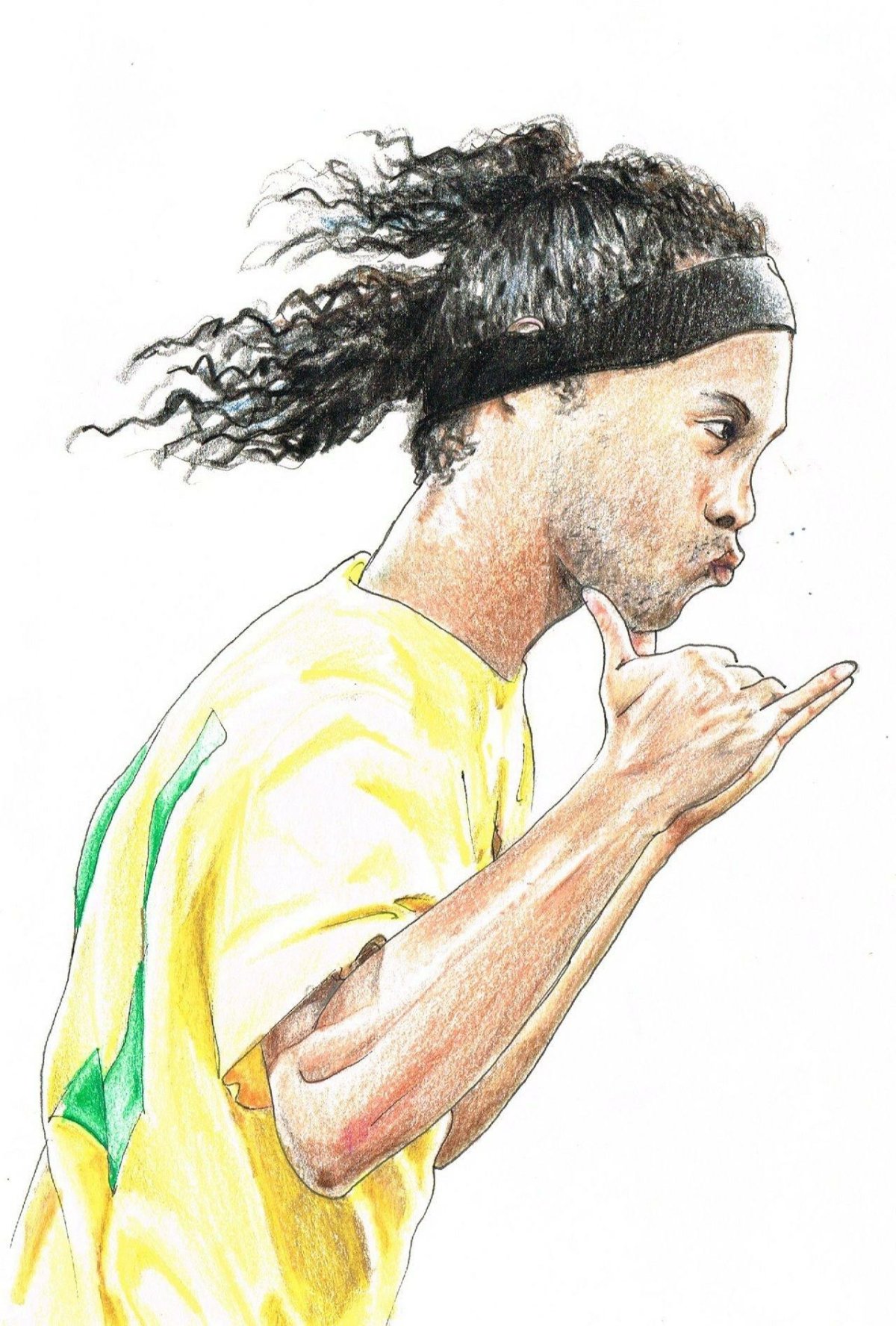 Роналдиньо футболист рисунок