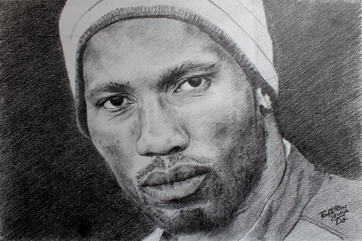 Дидье Дрогба тату эскиз