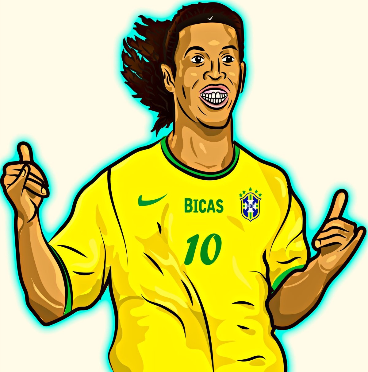 Раскраски футболистов Роналдиньо