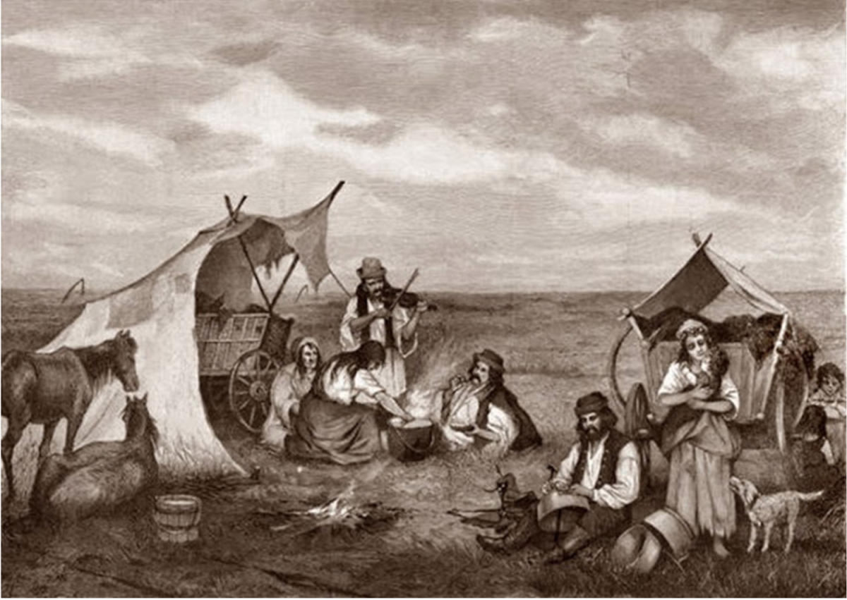 Пушкин в цыганском таборе