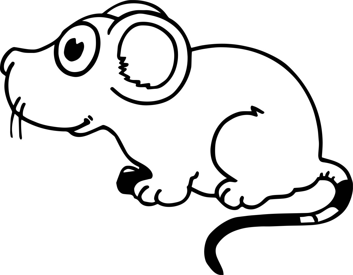 Раскраска мышка