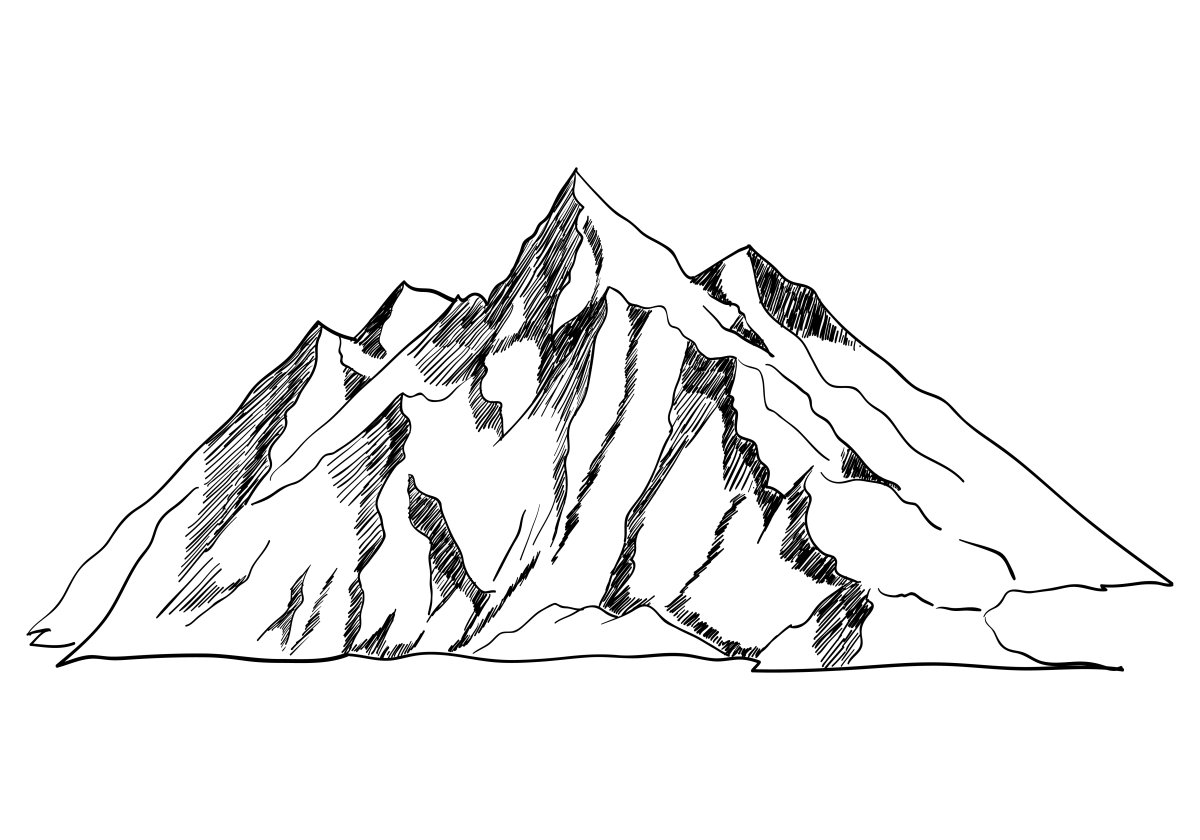 Горы карандашом схематично