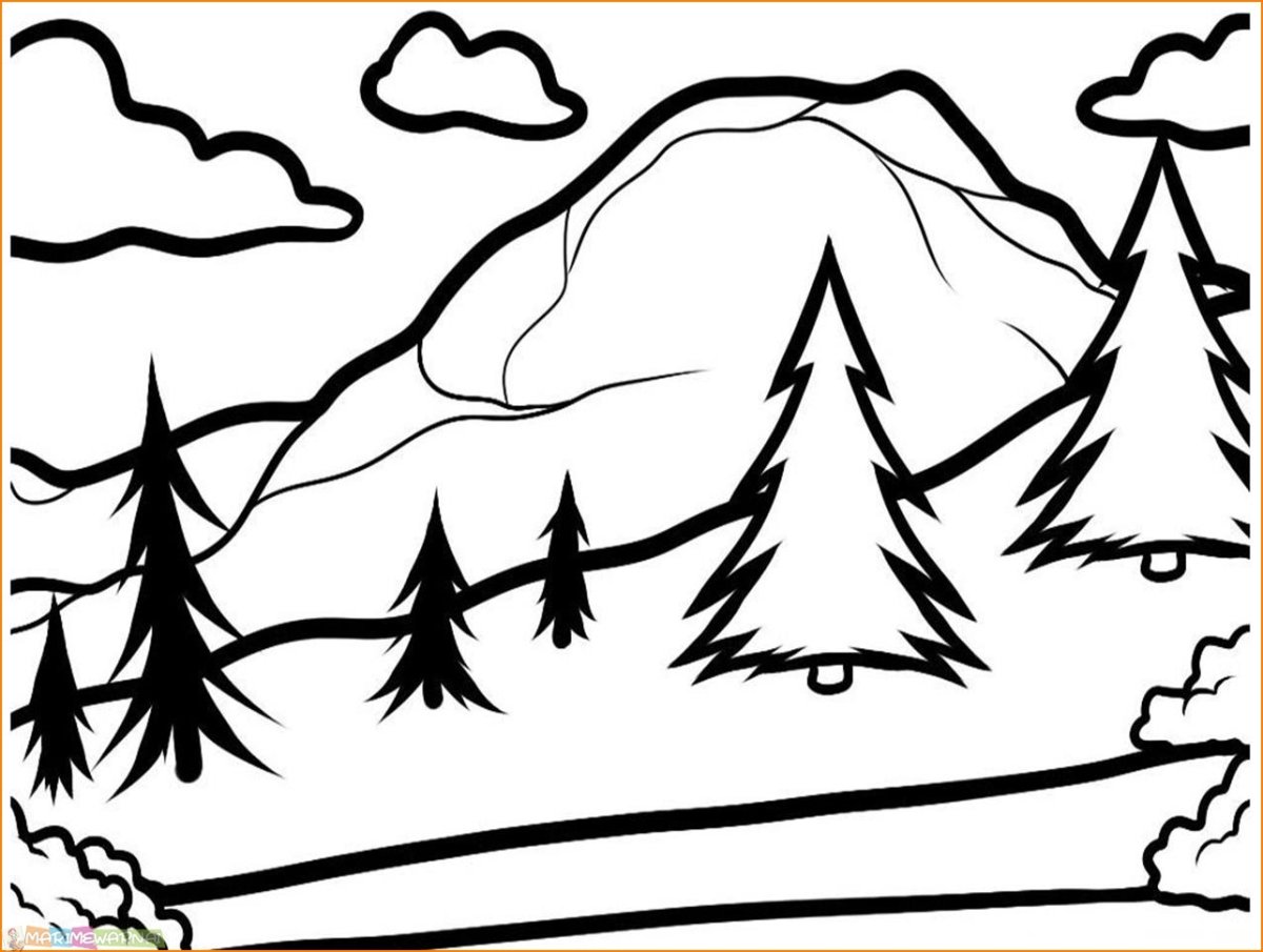 Раскраска горы
