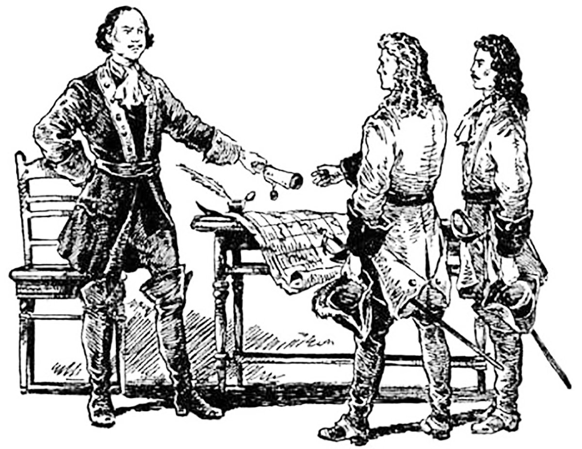 Нарисовать Петра 1