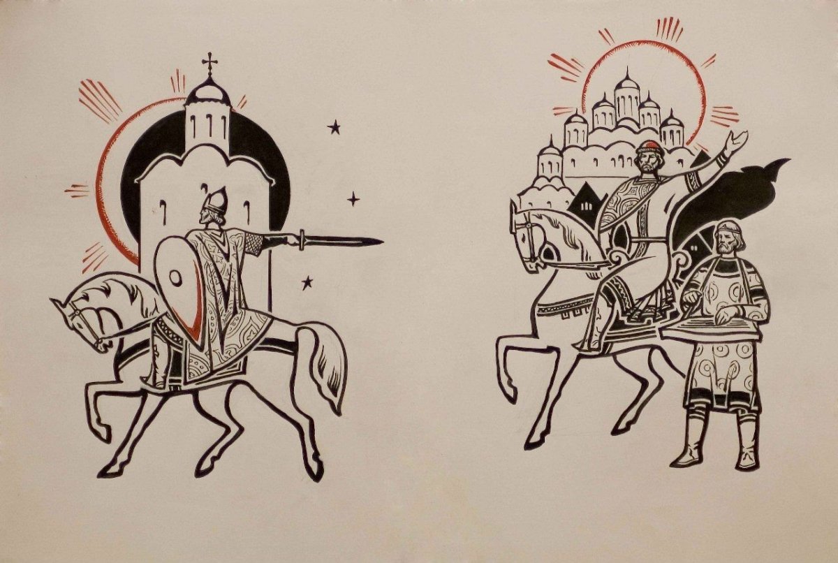 Русские богатыри раскраски для детей