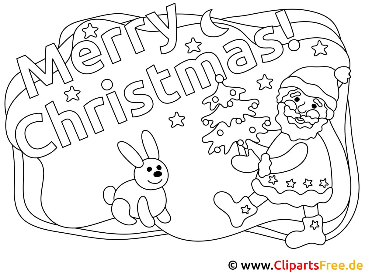 Merry Christmas раскраска