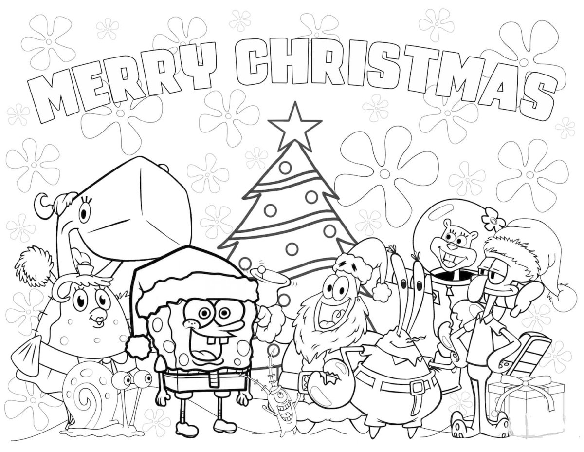 Китти Новогодняя раскраска