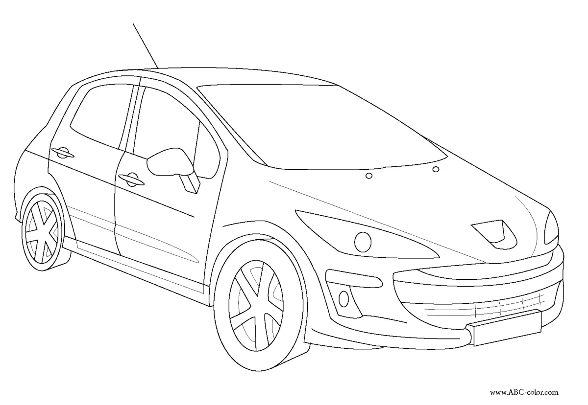 Peugeot 407 раскраска