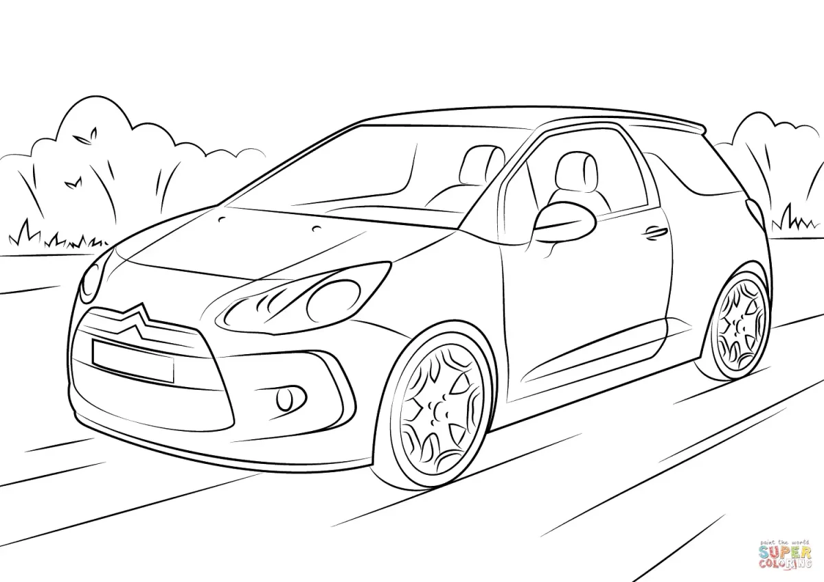 Фиат Пунто раскраска