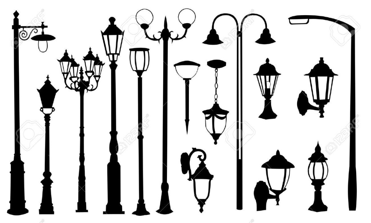 Уличный фонарь вектор