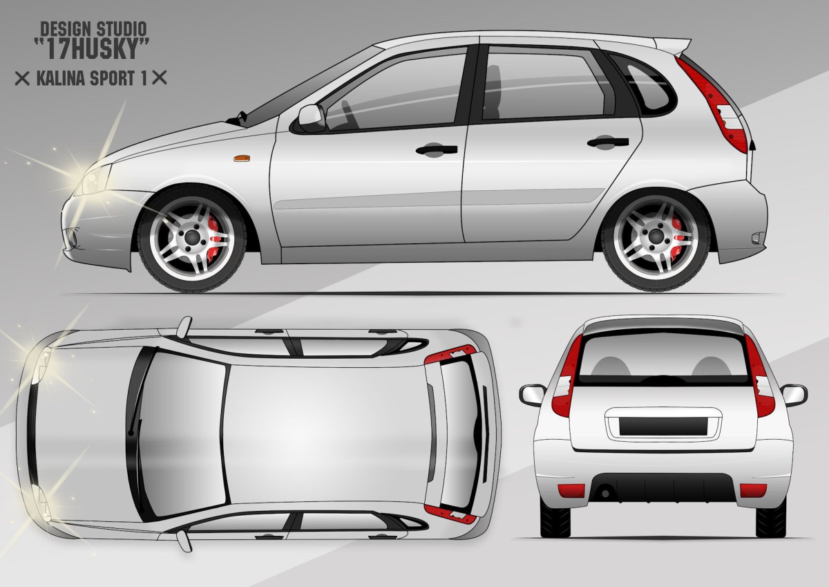 Лада Калина 2 универсал чертеж