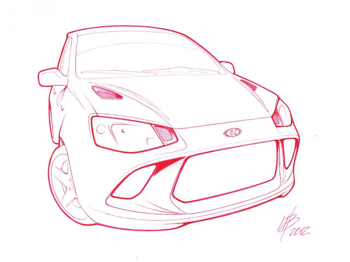 Раскраска Лада Веста спорт