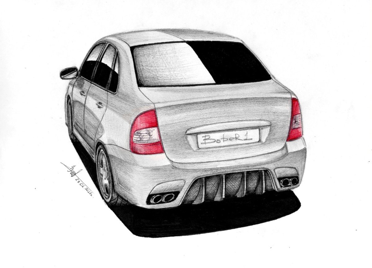 Рисунок Лада Калина хэтчбек