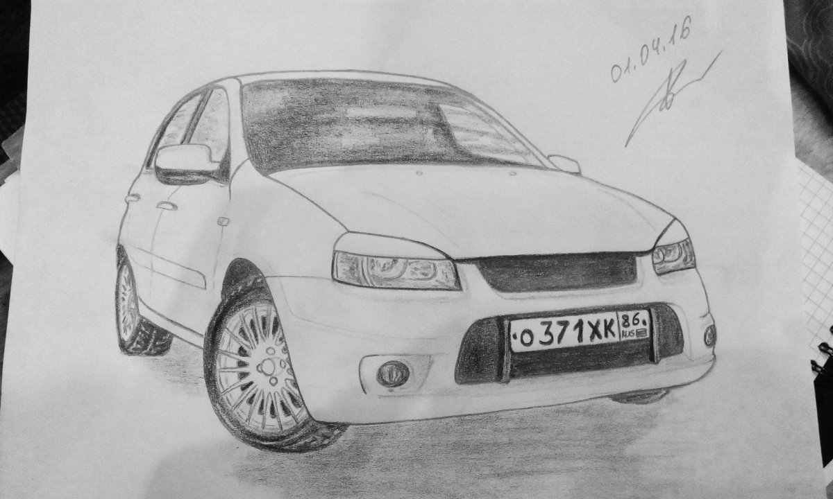 Лада Калина спорт чертеж