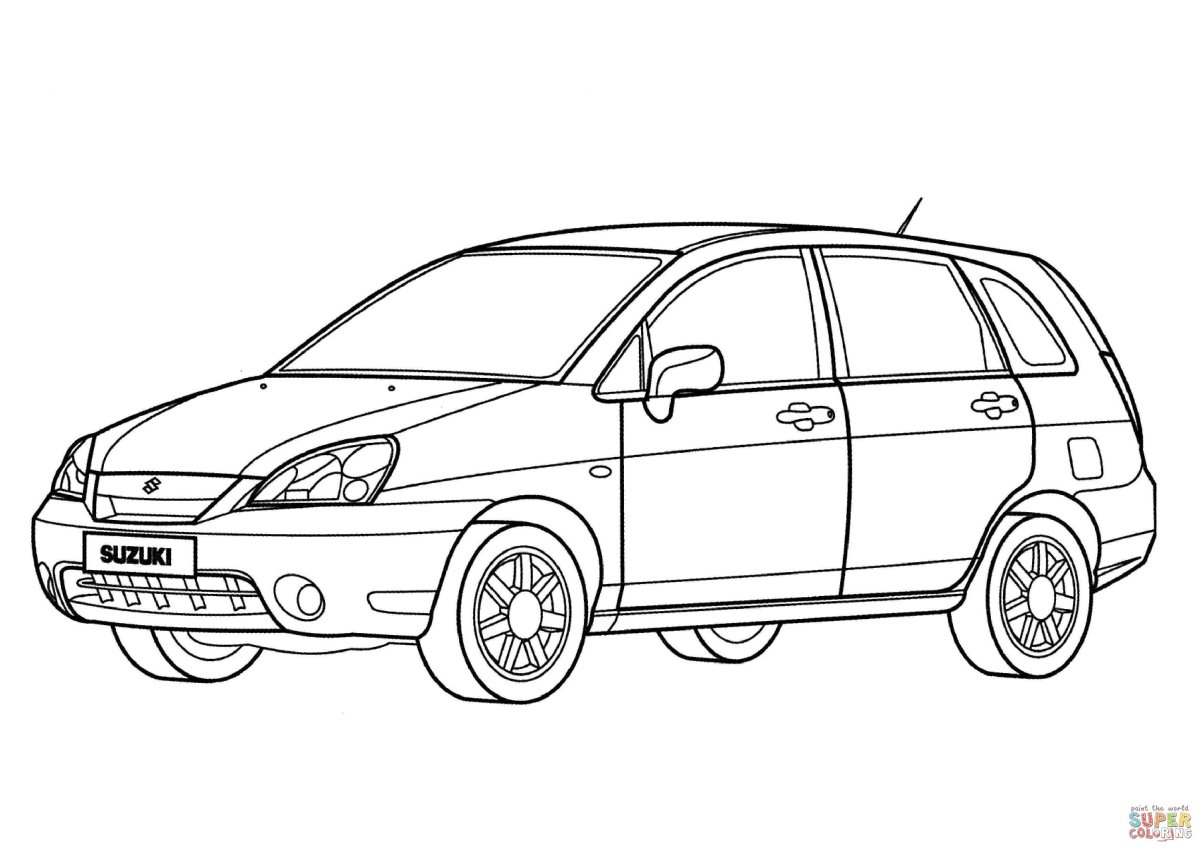Раскраски машины Сузуки Гранд Витара