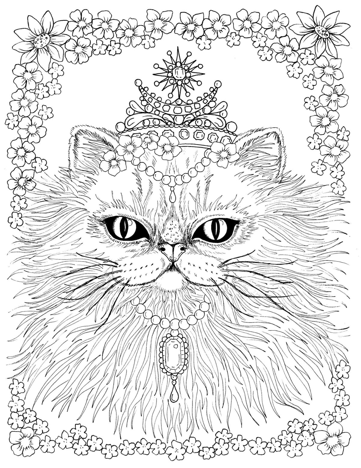 Раскраска персидский котенок