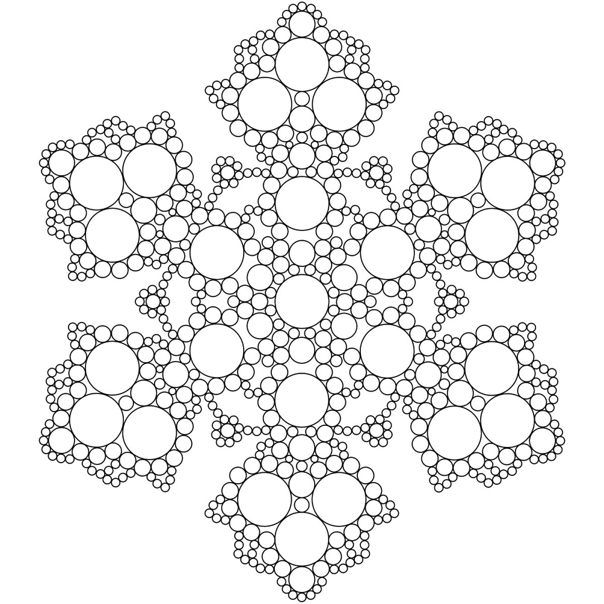 Фрактал Снежинка Мандала