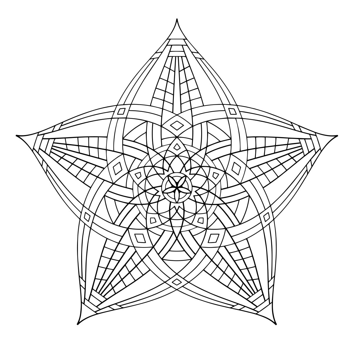 Геометрические мандалы для раскрашивания