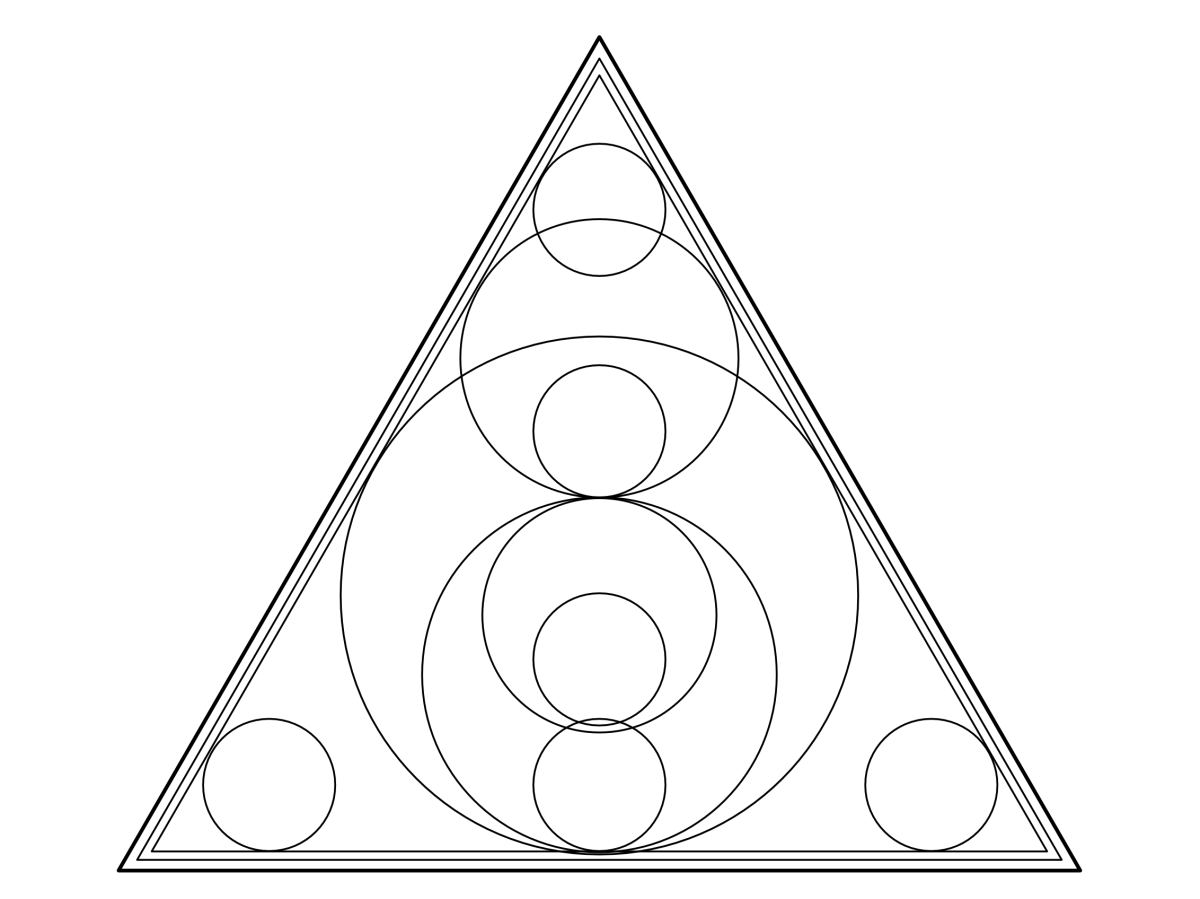 Фрактал из геометрических фигур