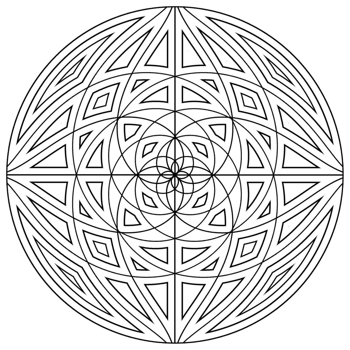 Геометрический орнамент в круге