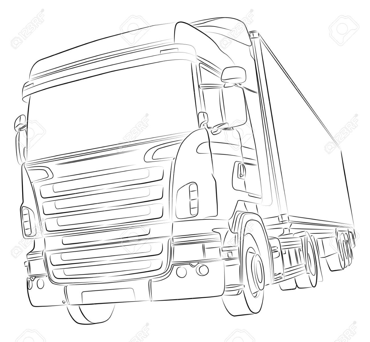 Раскраска грузовик Volvo fh12