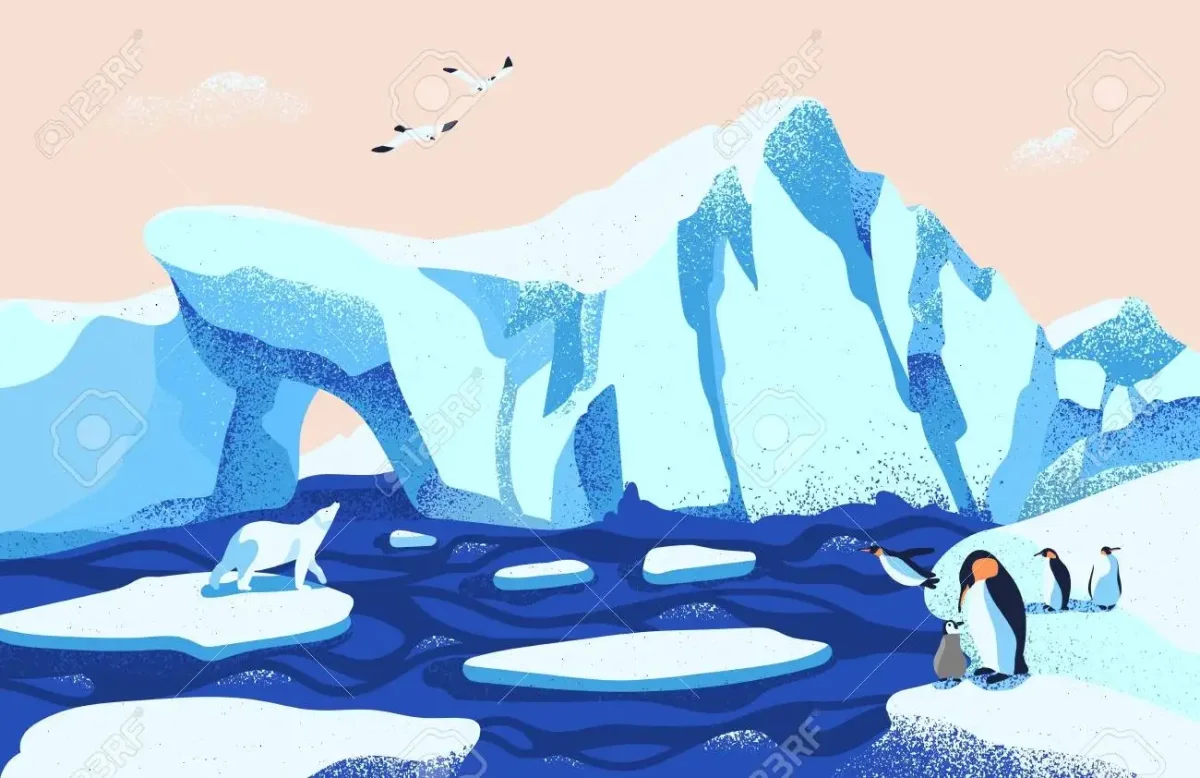 Северный полюс иллюстрация