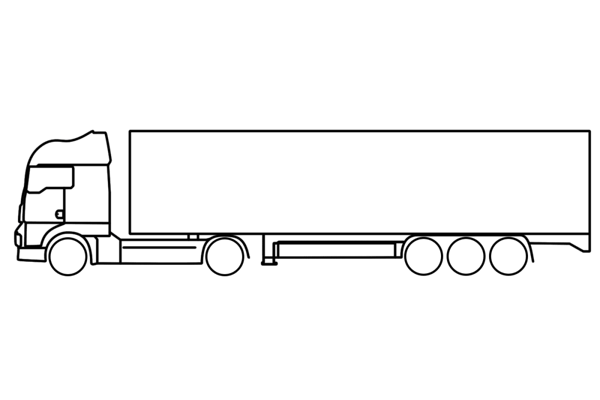 Нарисованная фура сбоку