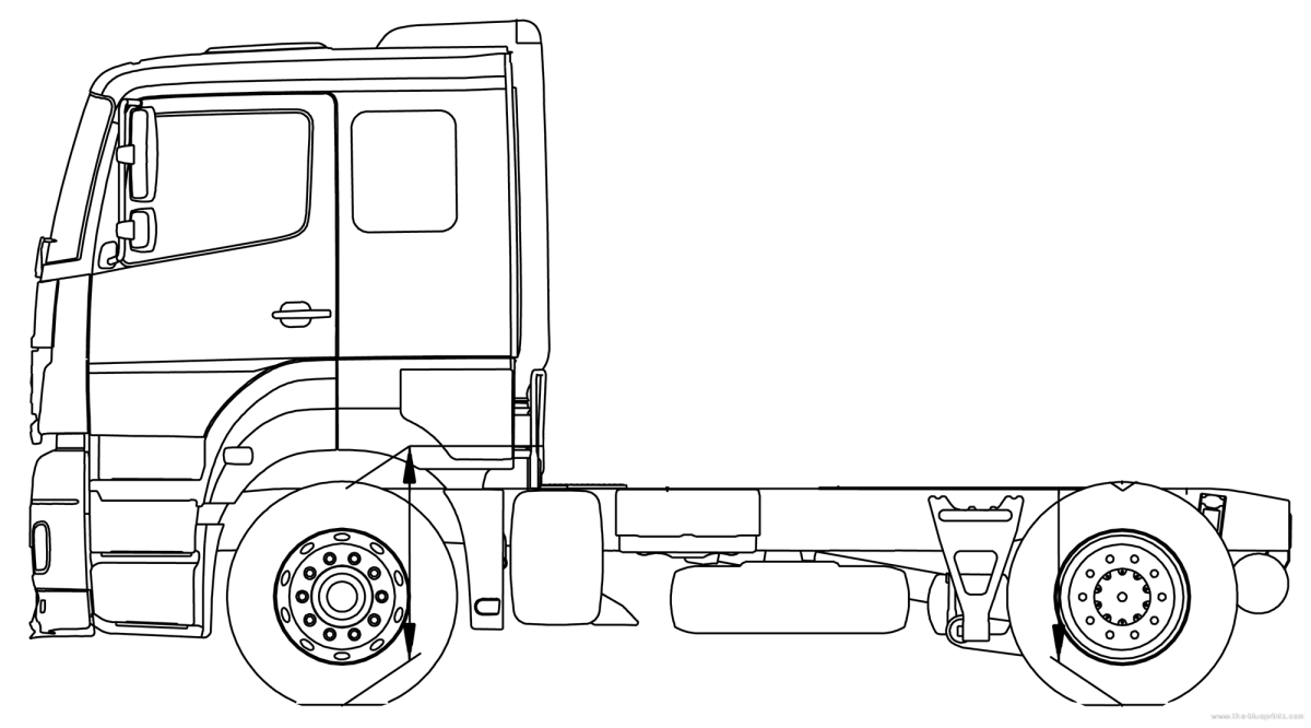 Mercedes Benz Actros 1844 чертеж