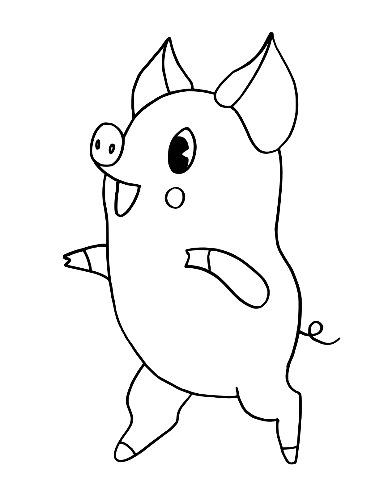 Поросенок раскраска