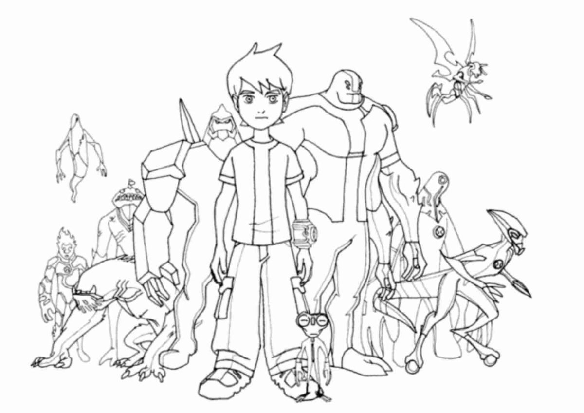 Сяо Геншин раскраска