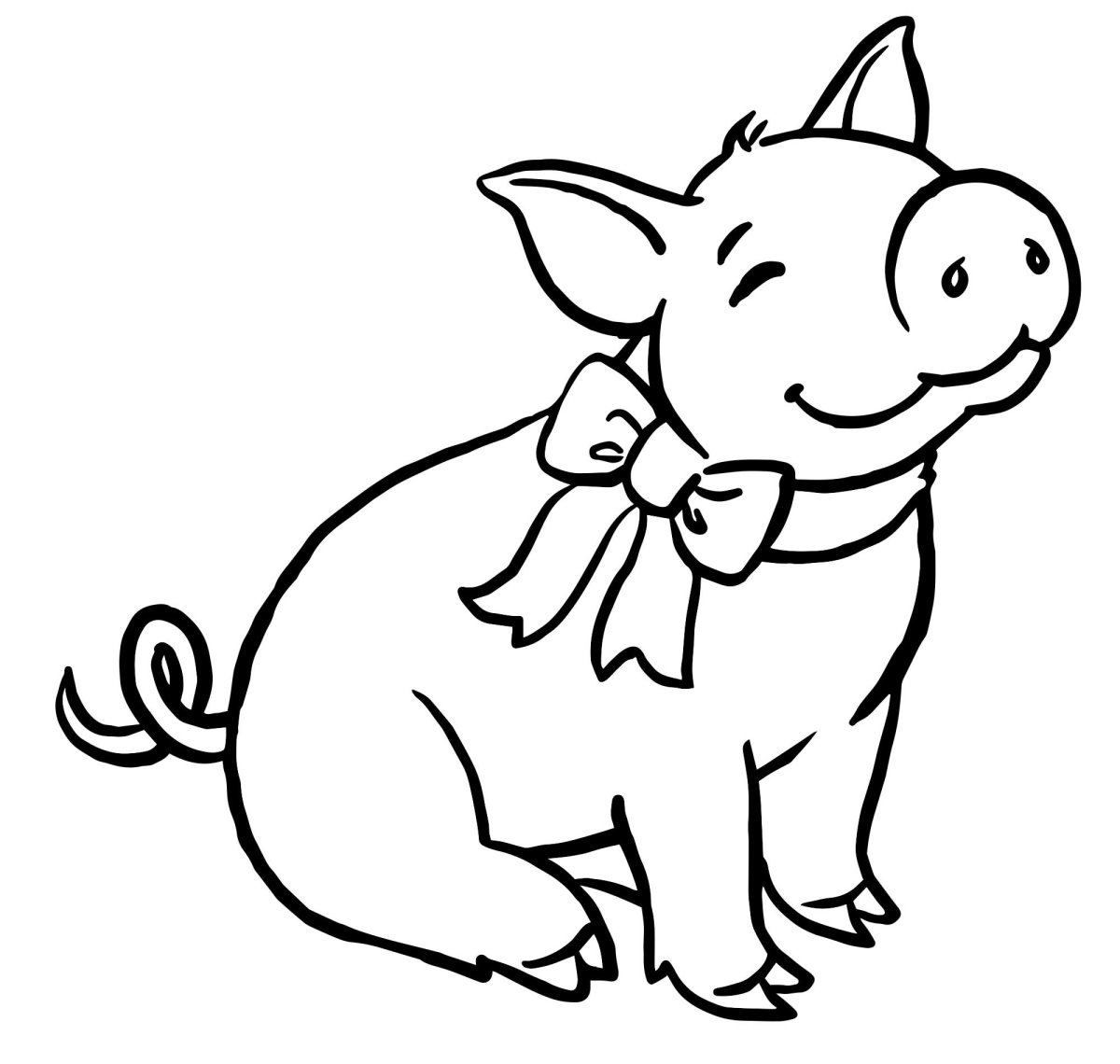 Раскраска хрюшка