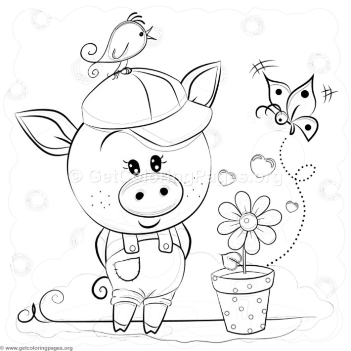 Свинка для раскрашивания