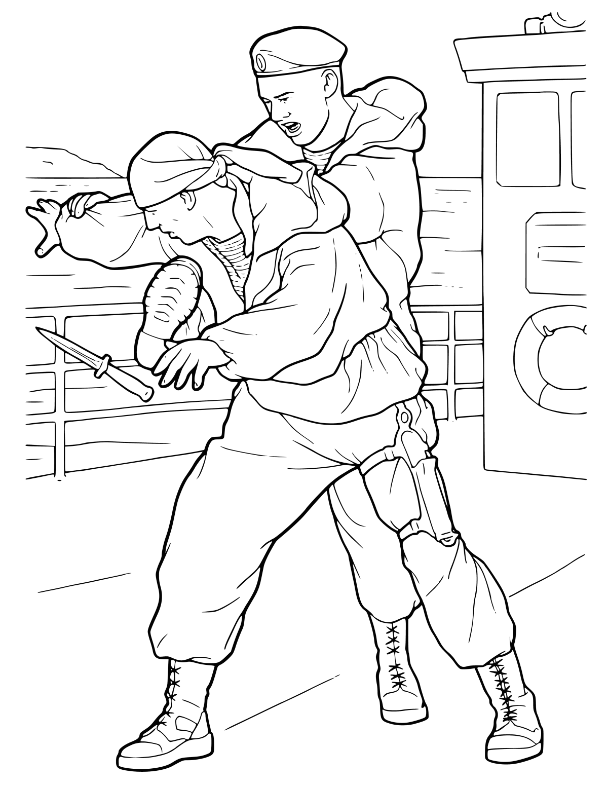 Солдат раскраска