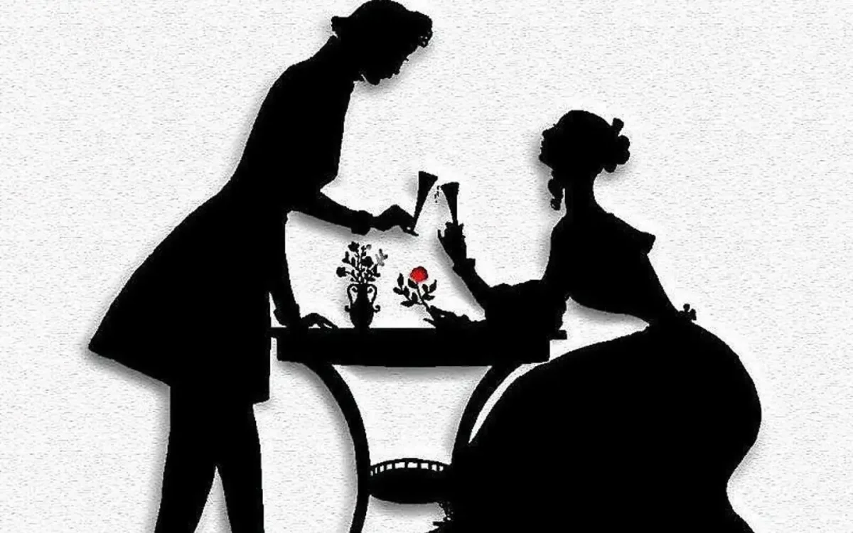 Силуэт дамы и кавалера