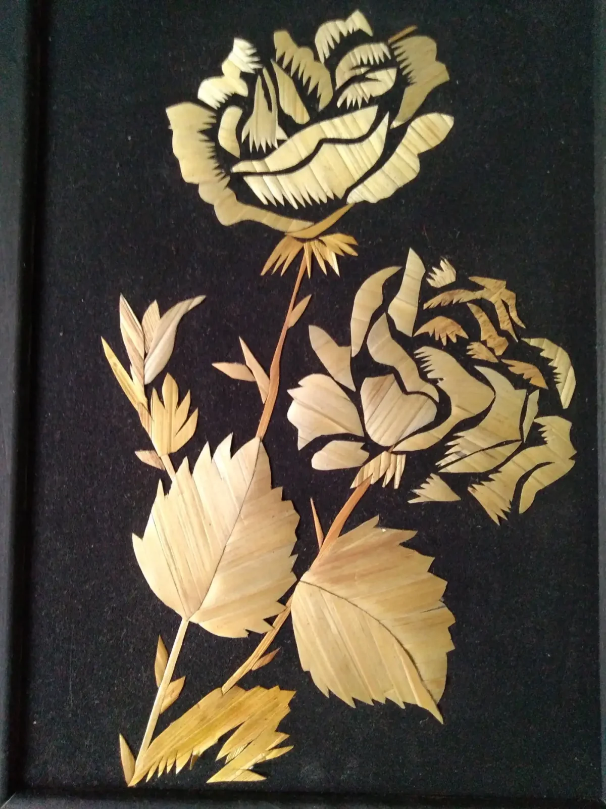 Аппликация из соломки