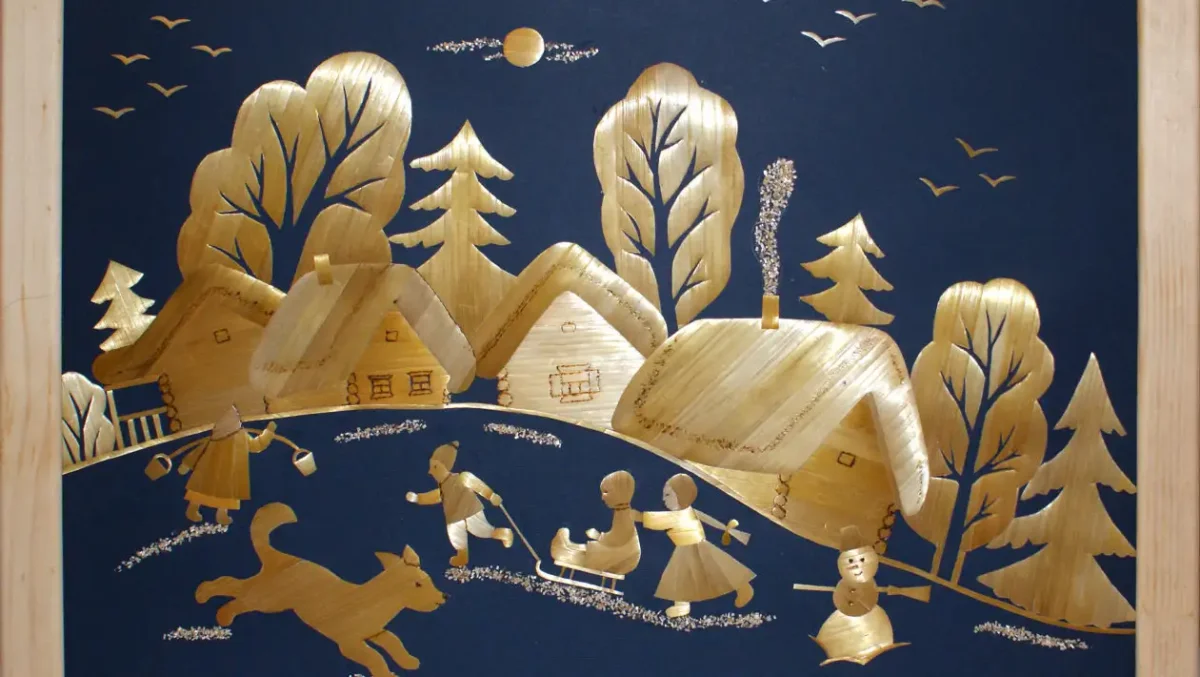 Картины из соломки