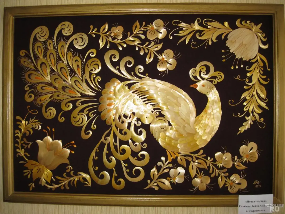 Картины из соломы в кухню