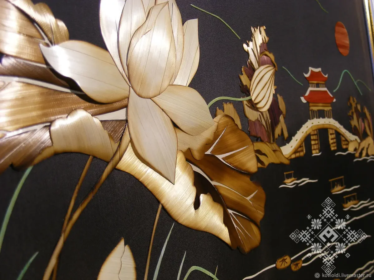 Панно из соломки